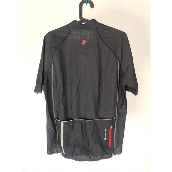 (V) HINCAPIE SPORTWEAR MEN'S FULL ZIP Cycling Jersey SS LARGE CANADA MADE BLACK - Picture 7 of 9